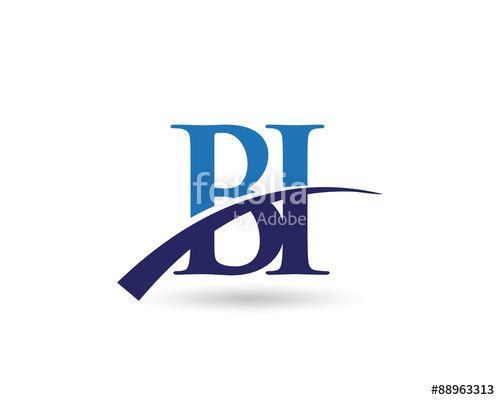 Bi Logo - BI Logo Letter Swoosh