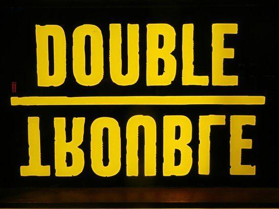 Trouble Logo - Sweet logo of Double Trouble Bar, Prague