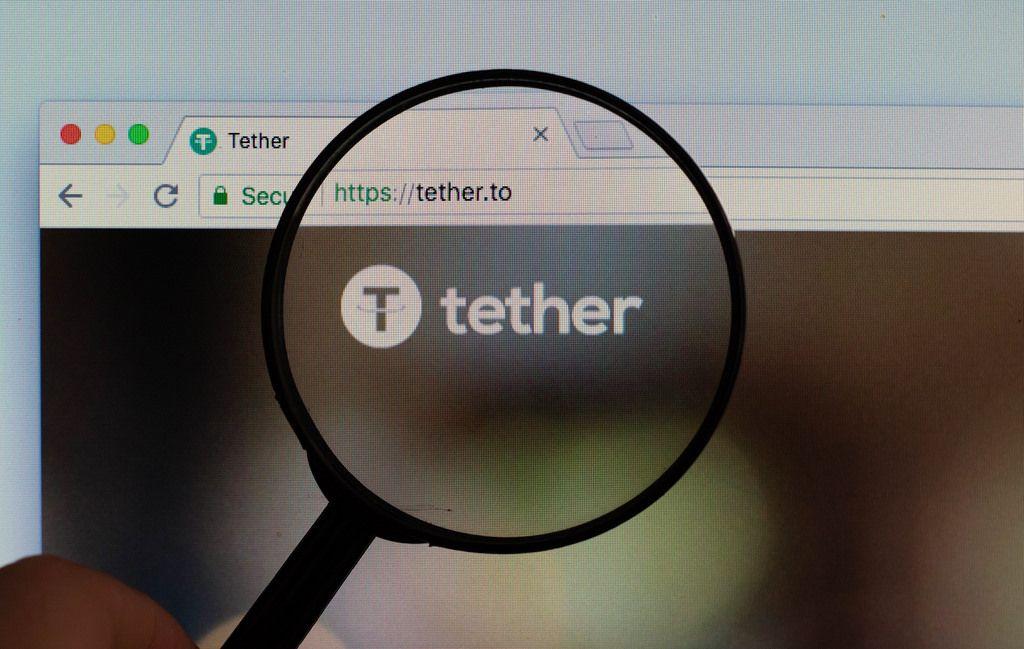 Tether Logo - Tether logo on a computer screen with a magnifying glass | Flickr