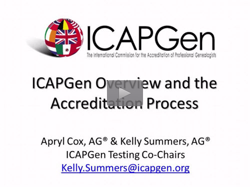 ICAPGen Logo - Legacy News: Thinking about Becoming an Accredited Genealogist? Free ...