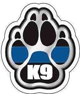 K9 Logo - Police K9 Paw Logo Emblem Vinyl Sticker (car, bumper, phone, xbox ...