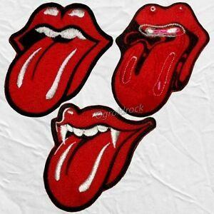 Tongue Logo - Set Rolling Stones Embroidered Patches Tongue Logo Bigger Band Grrr ...