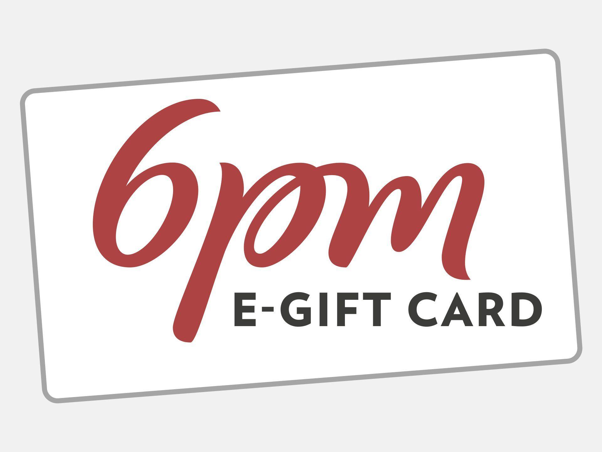 6Pm Logo - Send A 6pm E Gift Cardpm