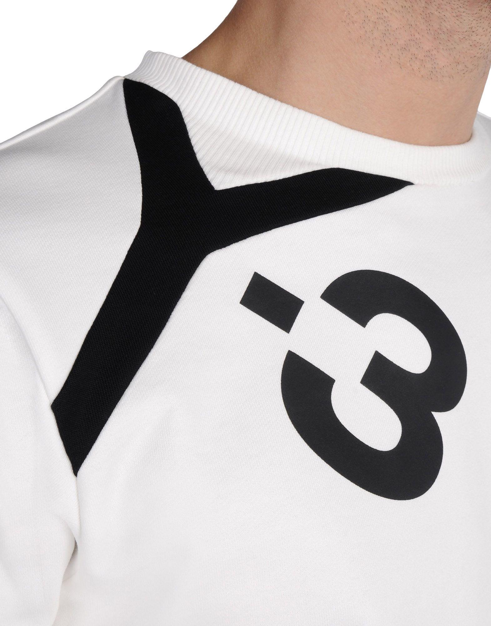 Y-3 Logo - Y 3 Logo Sweater In White For Men