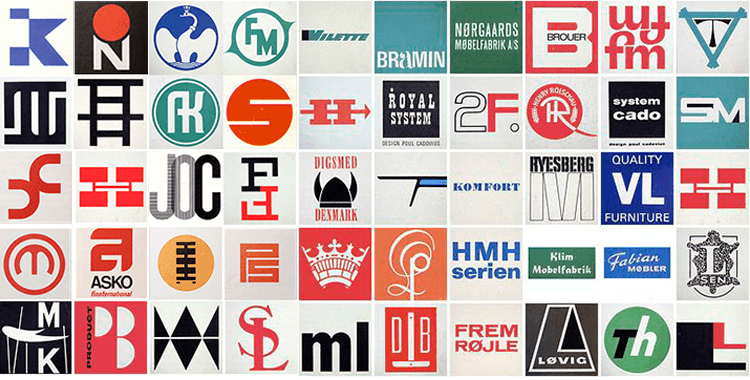 1970s Logo - 1960s & 1970s Scandinavian design logos - Pixel Tie