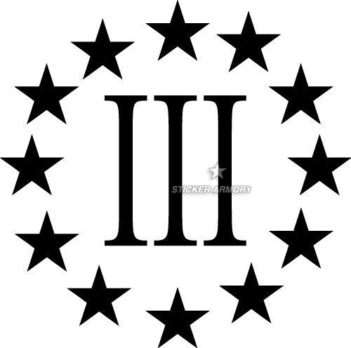 III Logo - III Percenter Logo Vinyl Sticker Decal [DCIIILOGO] - $3.99 ...