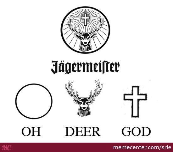 Yagermeister Logo - The Real Meaning Behind The Jägermeister Logo by srle - Meme Center