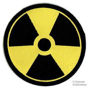 Radiation Logo - NUCLEAR RADIATION SYMBOL new EMBROIDERED IRON-ON PATCH WARNING ...