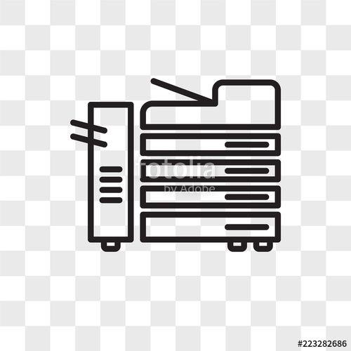 Photocopier Logo - Photocopier vector icon isolated on transparent background ...