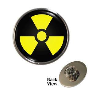 Radiation Logo - Radiation Warning Sign Pin Badge symbol nuclear Brand New