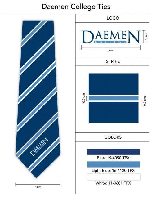 Daemen Logo - Daemen College Custom Designed Tie with Logo. Our Custom Ties +