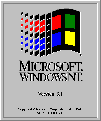 Microsoft Windows 3.1 Logo - Windows NT 3.1