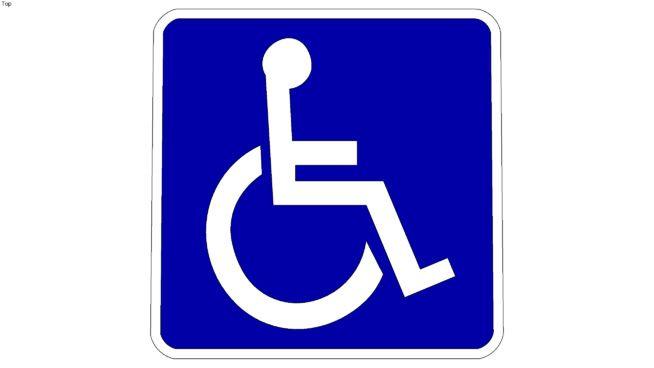 Accessibility Logo - WheelChair Accessibility Logo | 3D Warehouse