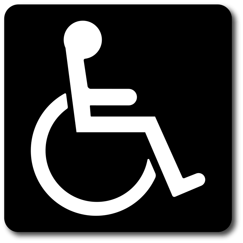 Accessibility Logo - Symbol of Accessibility for Tables, Cashier Stands, Countertops, etc ...