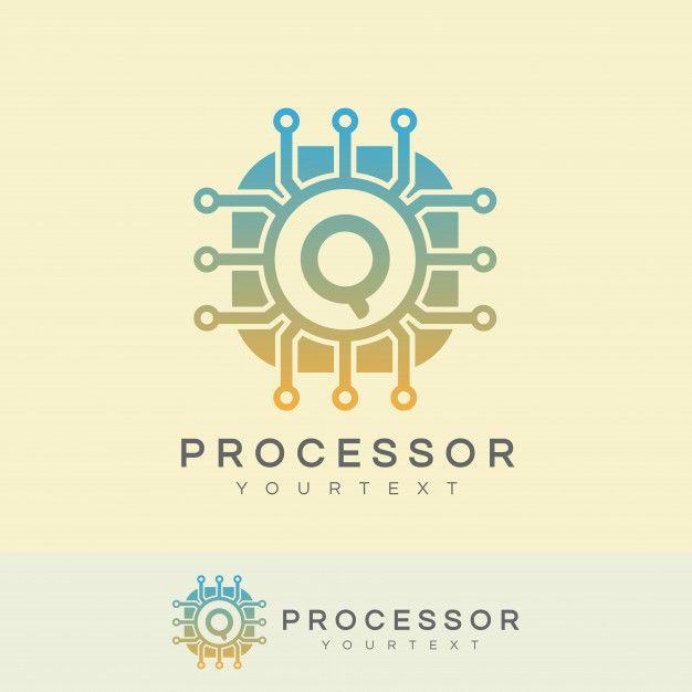 Processor Logo - Processor initial letter q logo design Vector