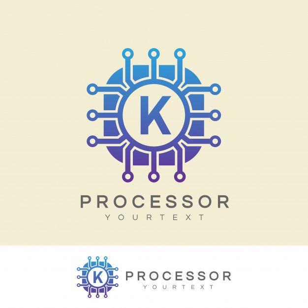 Processor Logo - Processor initial letter k logo design Vector