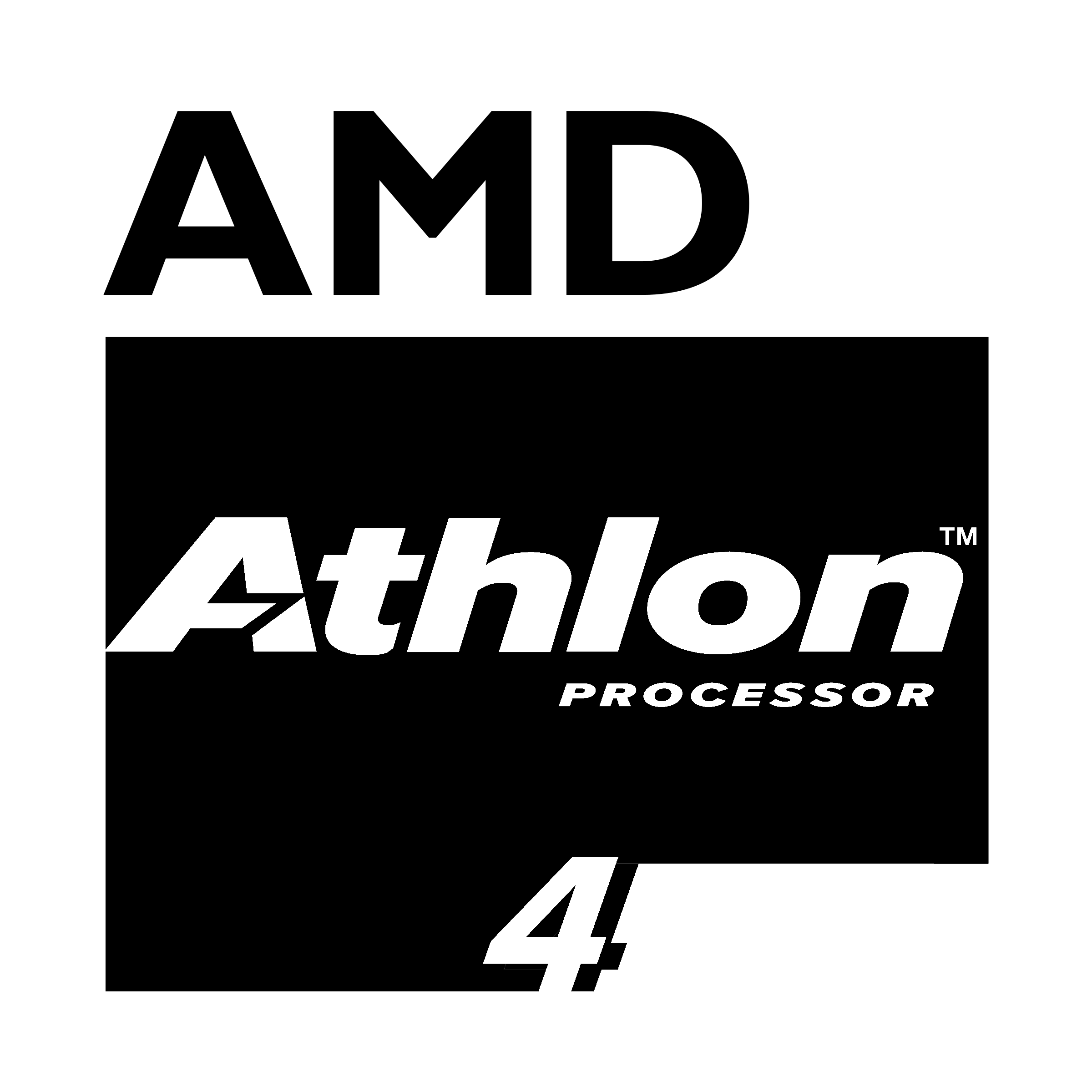 Processor Logo - AMD Athlon 4 Processor Logo PNG Transparent & SVG Vector