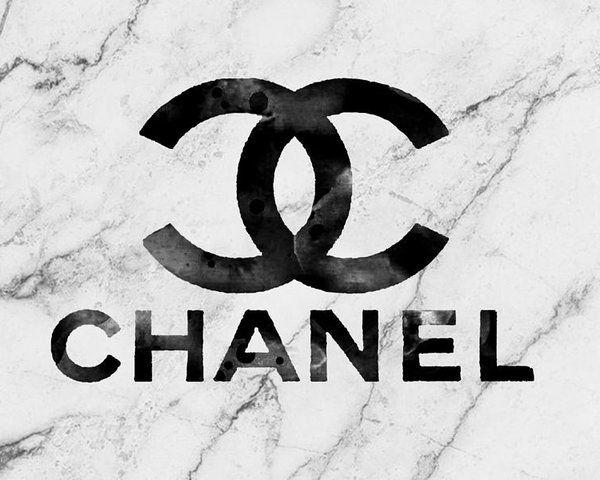 Marble Logo - Chanel Logo White Marble Poster by Del Art