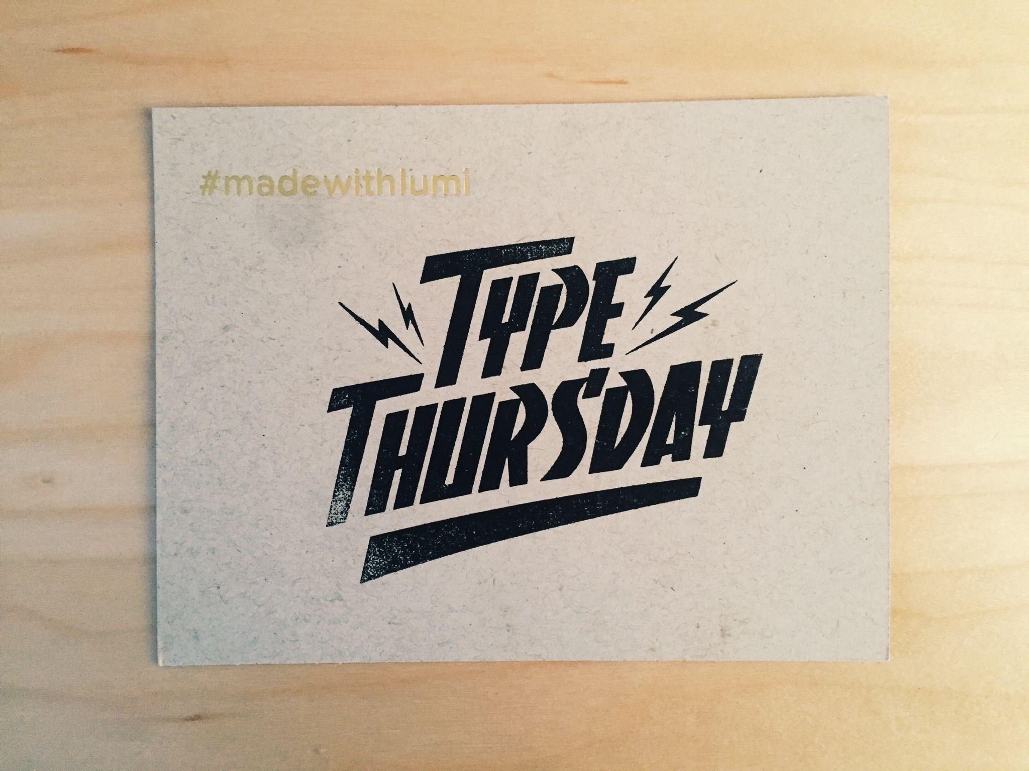 Thursday Logo - Type Thursday: January 2015 logo