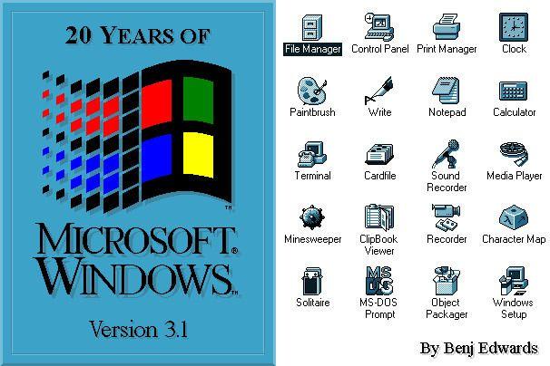 Windows 3.0 Logo - Windows 3.1: Twenty-five years later, it's still a Microsoft ...