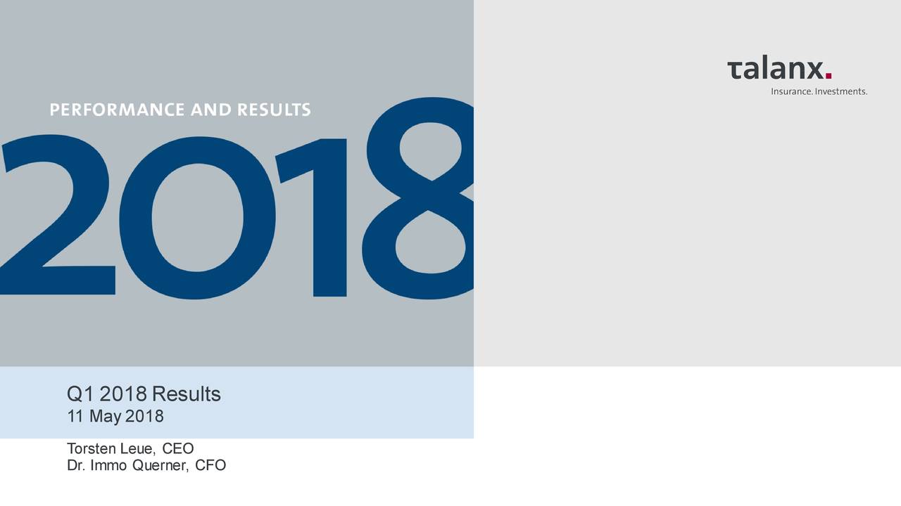 Talanx Logo - TALANX AG ORD 2018 Q1 - Results - Earnings Call Slides - TALANX AG ...