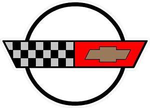 C4 Logo - (1) 3 Corvette C4 logo Emblem Decal Sticker LAMINATED