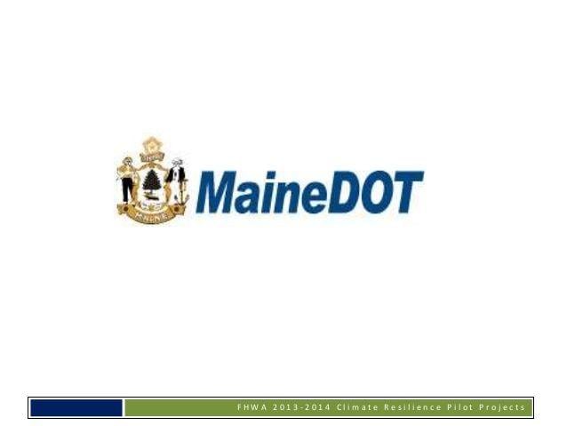 MaineDOT Logo - INTEGRATING CLIMATE CONSIDERATIONS INTO ASSET MANAGEMENT AT MAINEDOT