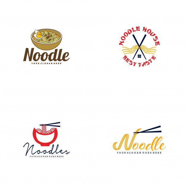 Noodle Logo - Noodle Logo Set Design Vector | Premium Download