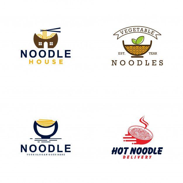 Noodle Logo - Noodle logo set design Vector