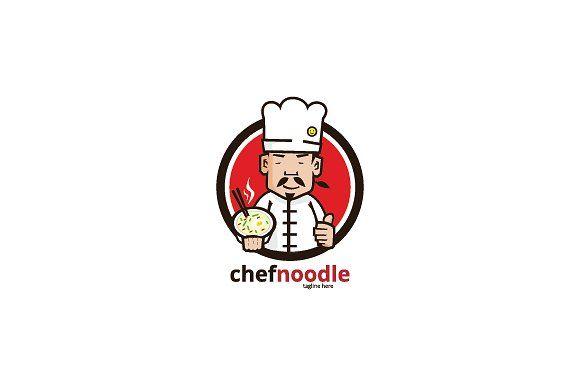 Noodle Logo - Chef Noodle Logo ~ Logo Templates ~ Creative Market
