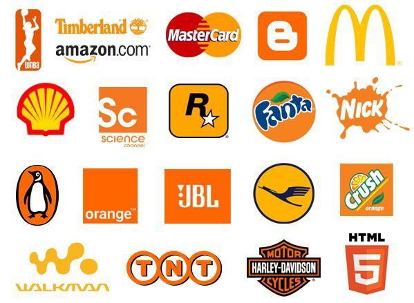20 Famous Logo - famous logos designed in Orange. Color Love
