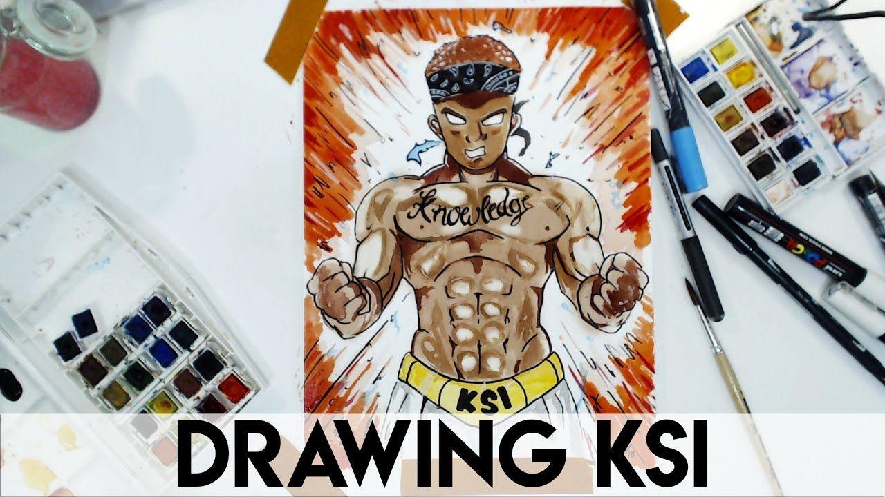 Ksi Logo - HOW TO DRAW KSI SUPER SAIYAN. KSI LOGO STEP BY STEP WATERCOLORS ...