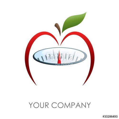 Diet Logo - Logo slimming diet, apple # Vector