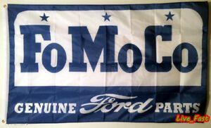 FoMoCo Logo - FORD MOTOR COMPANY FOMOCO LOGO FLAG BANNER BADGE EMBLEM RETRO