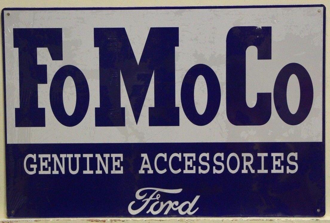 FoMoCo Logo - Ford FoMoCo Metal Sign Genuine Accessories Ford Motor Company | eBay ...