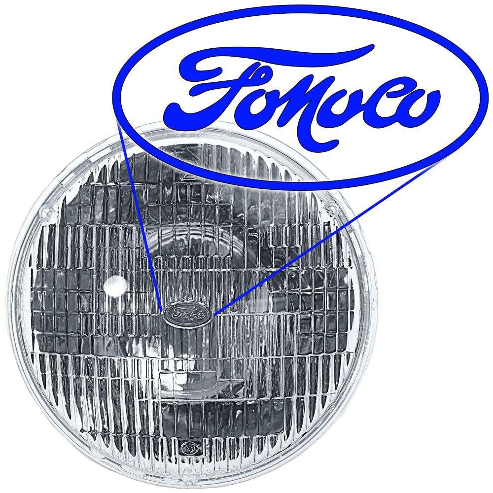 FoMoCo Logo - Scott Drake C0DZ-13007-A Mustang Headlight Halogen FoMoCo 65-68/70-73