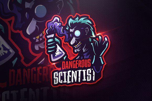 Dangerous Logo - Dangerous Scientist-Mascot & Esport ~ Logo Templates ~ Creative Market