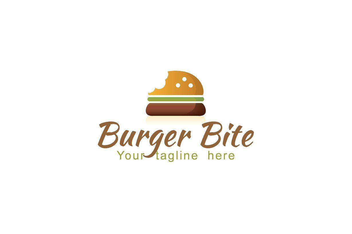 Bite Logo - Burger Bite-Fast Food Logo Design ~ Logo Templates ~ Creative Market