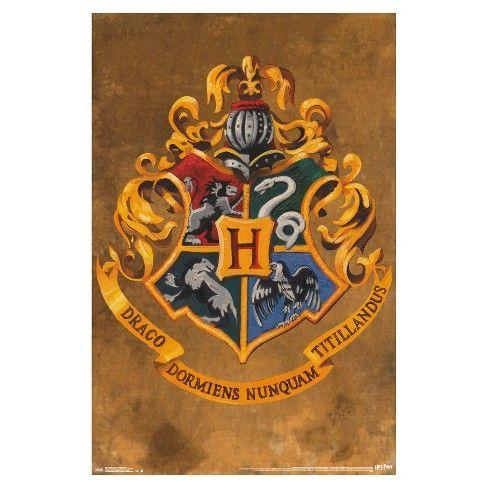 Hugwarts Logo - Harry Potter Hogwarts Crest Poster 34x22 - Trends International : Target