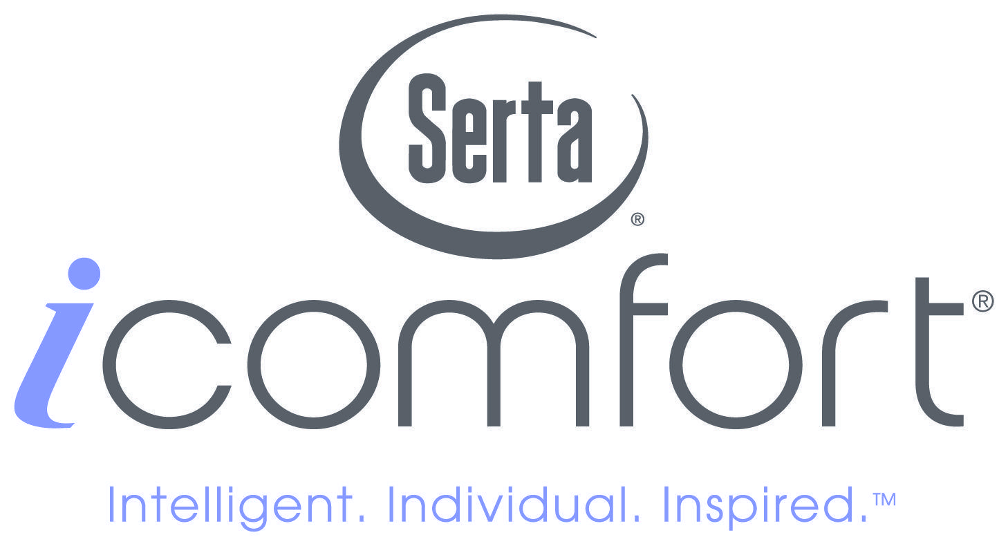 iComfort Logo - iComfort by Serta on it