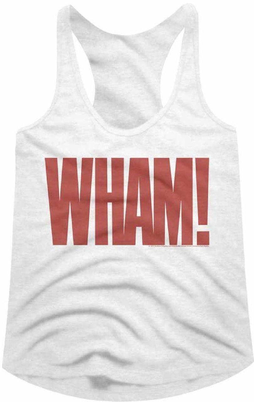 Wham Logo - Wham! Women's Tank Top! Logo. White Racer Back Shirt in 2019