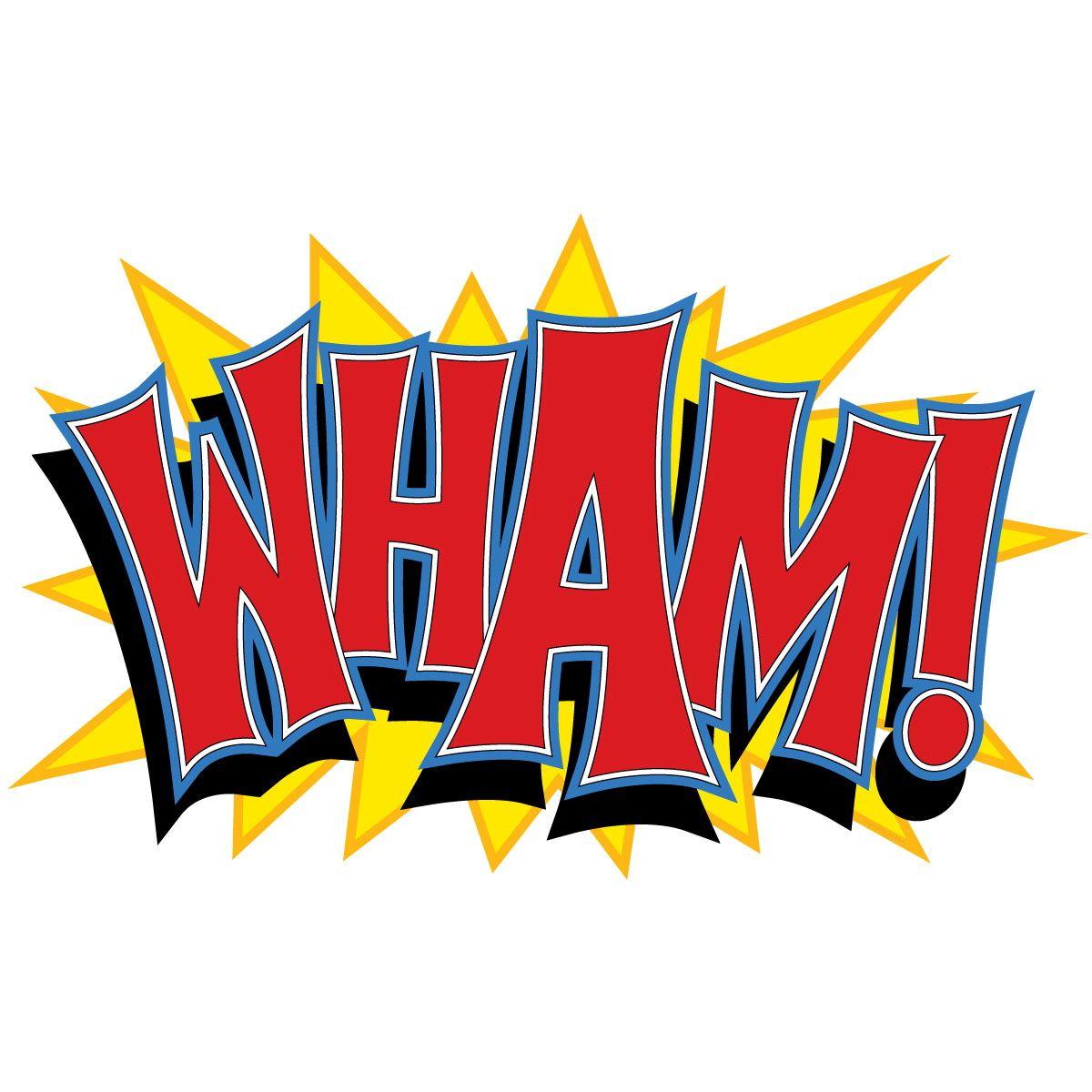 Wham Logo - Wham Comic Book Sound Cut Out Floor Graphic at Retro Planet