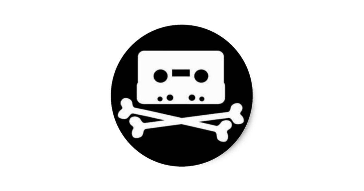 Piratebay Logo - THE PIRATE BAY TAPE LOGO CLASSIC ROUND STICKER. Zazzle.co.uk