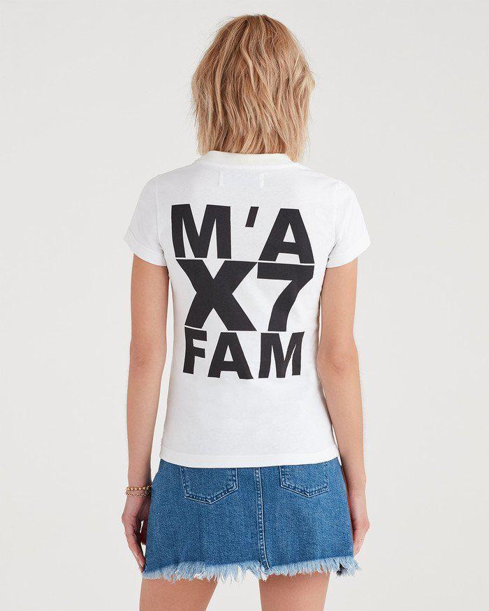 7Fam Logo - Lyst For All Mankind Logo Tee Jersey White M'a X 7fam in White