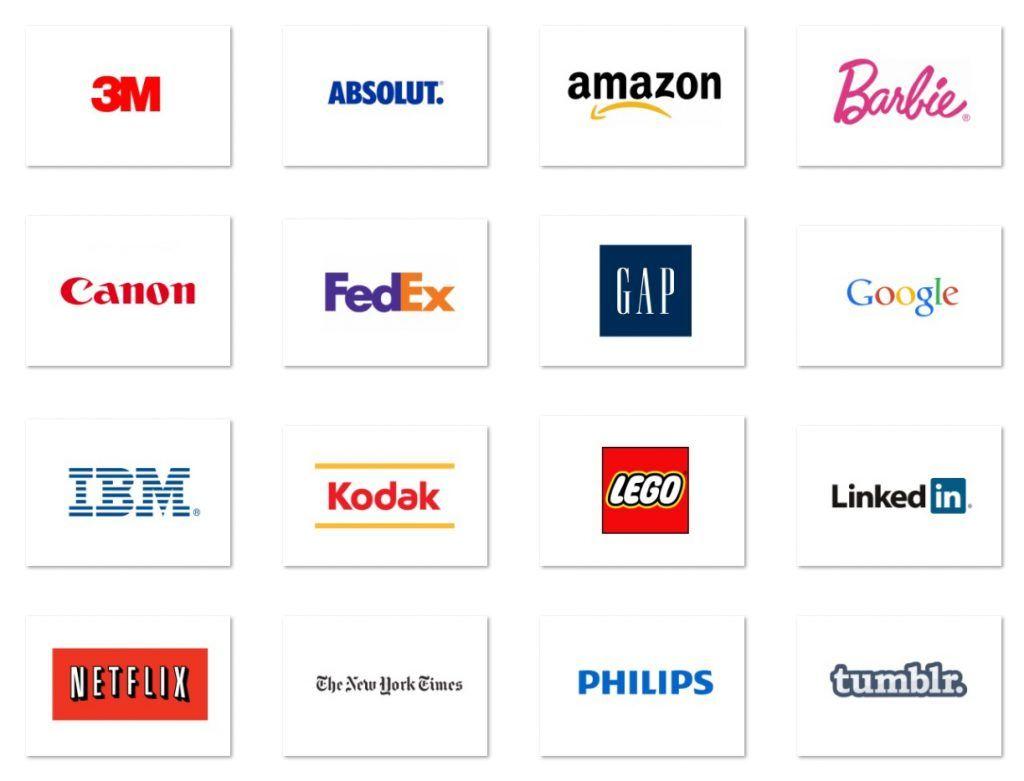 Top 20 Logo - Top 20 Famous Brands with Typography Logos