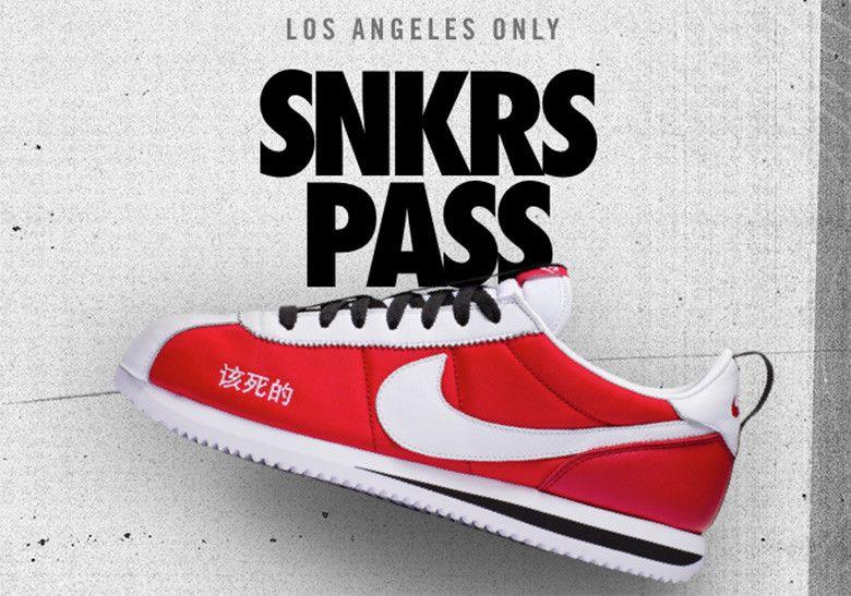 Snkrs Logo - Kendrick Lamar Nike Cortez Kenny II SNKRS Pass Los Angeles ...