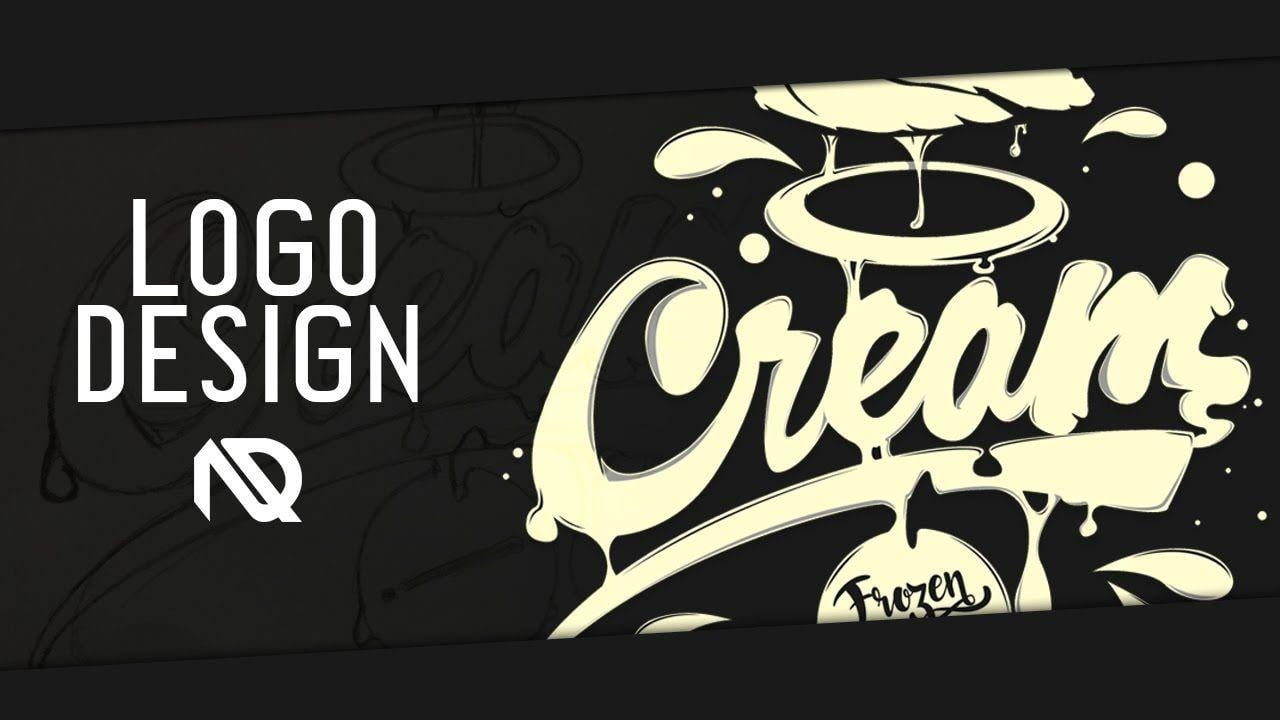 Cream Logo - Cream Logo Design Speed Art | Nerd Design - YouTube