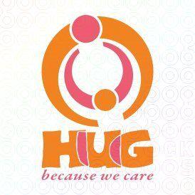 Hug Logo - Hug logo Two people (adult and a child) hugging. #logo #hug #design