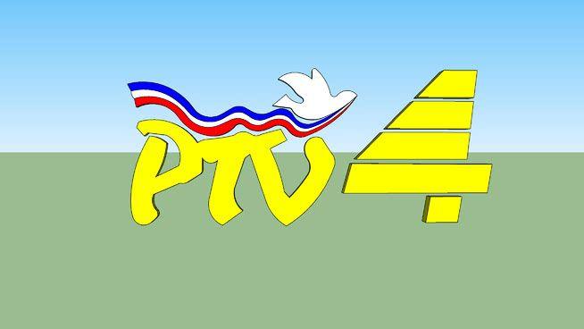 PTV Logo - PTV-4 Logo (1995-1998) | 3D Warehouse