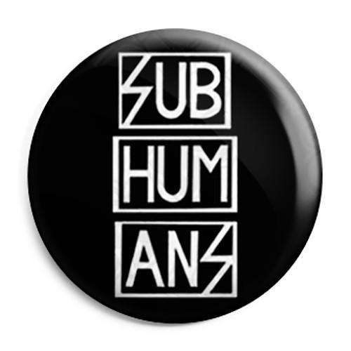 Subhumans Logo - Subhumans Logo - Punk Button Badge, Fridge Magnet, Key Ring ...